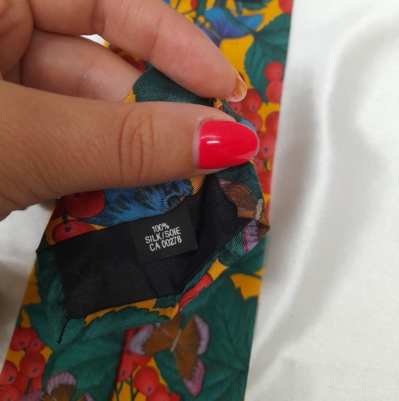 Vintage Yve Saint Laurent Floral Silk Tie Unisex - Picture 5 of 8